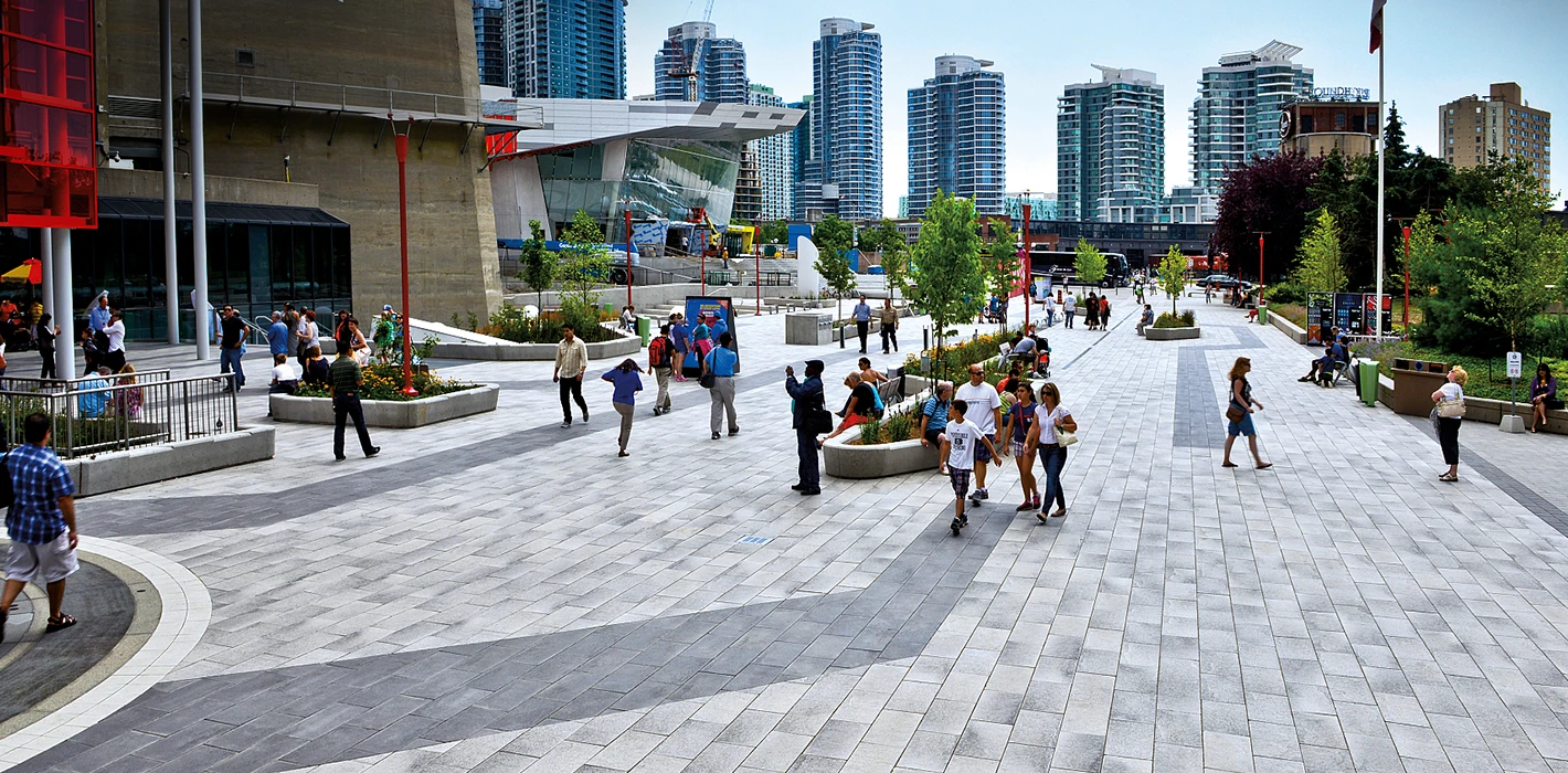 slider references umbriano concrete stone Unilock Public Plaza Tower Toronto