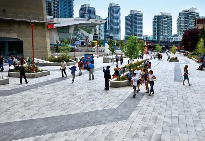 slider references umbriano concrete stone Unilock Public Plaza Tower Toronto